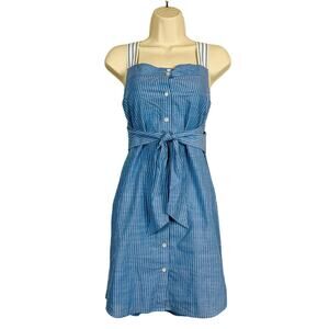 Joie Sailor Stripe Sheath Dress Sleeveless Blue White - XS